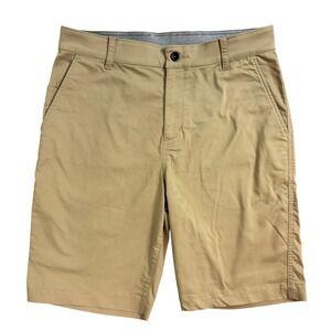 Nike Dri-Fit Men Flat Front Stretch  Golf Chino Performance Shorts Tan Size 32